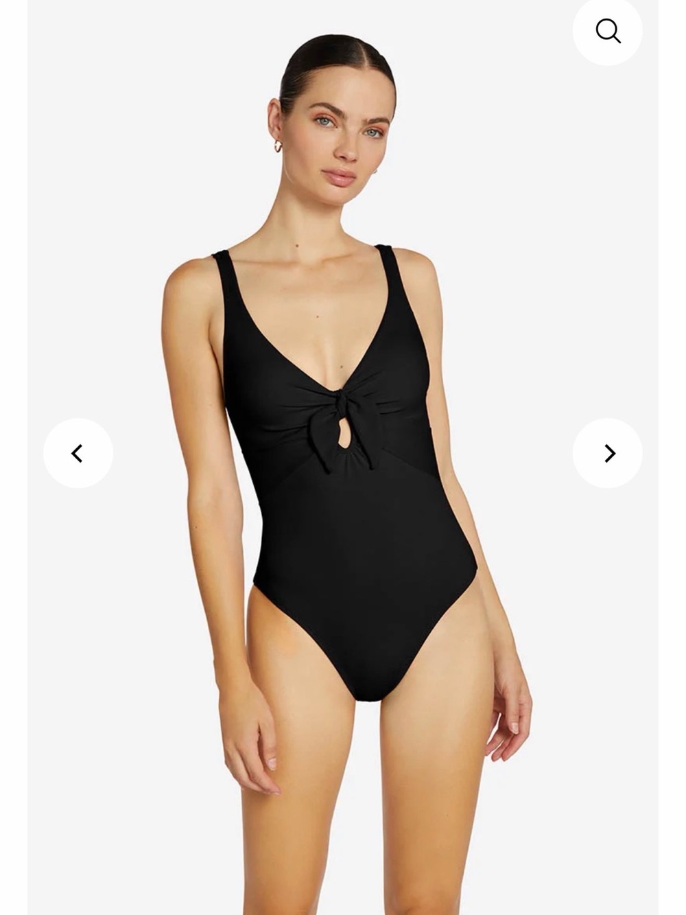 Knix Black Tie-Front One-Piece Swimsuit